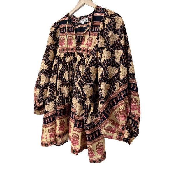 Mille Charlie Top In Nouveau Trellis Size Small Billowy Sleeves Boho Tuckernuck - Picture 2 of 16